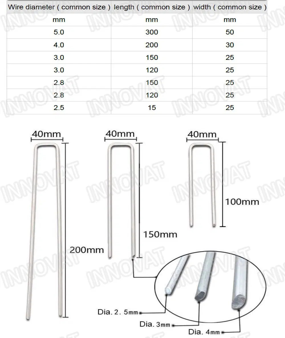 Grass Pegs Tent Pegs U Shaped Nails Garden Stake Ground Pegs